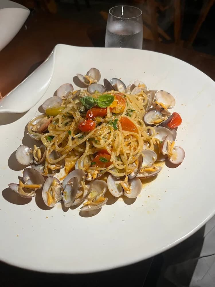 Spaghetti with Vongole and Bottarga at Artista Cucina, Italian restaurant in Canggu
