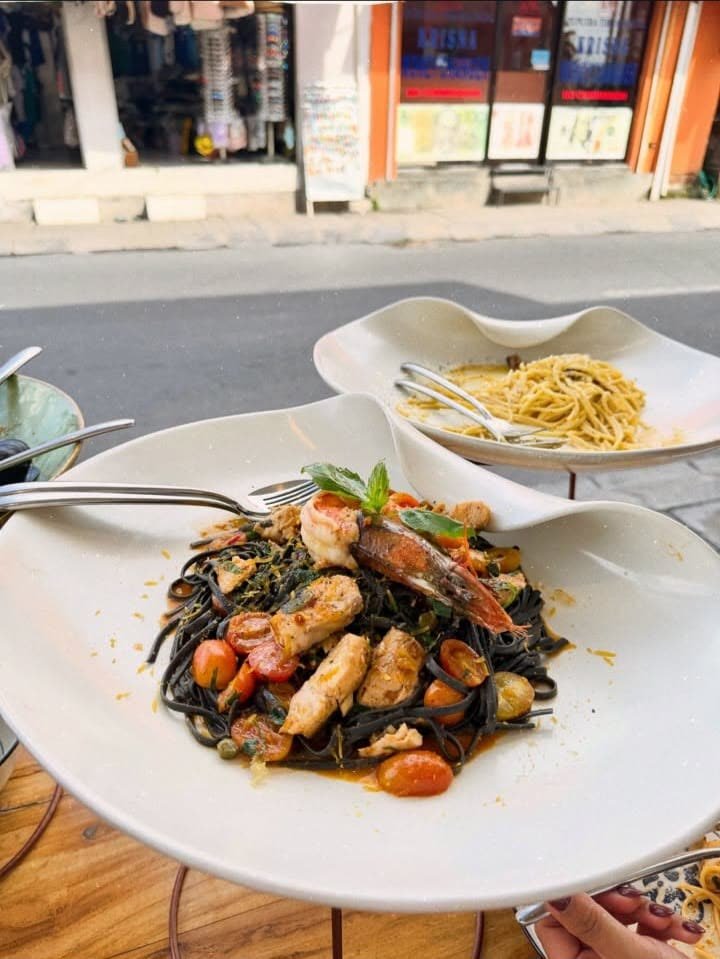 Squid Ink Linguine at Artista Cucina, Italian restaurant in Canggu