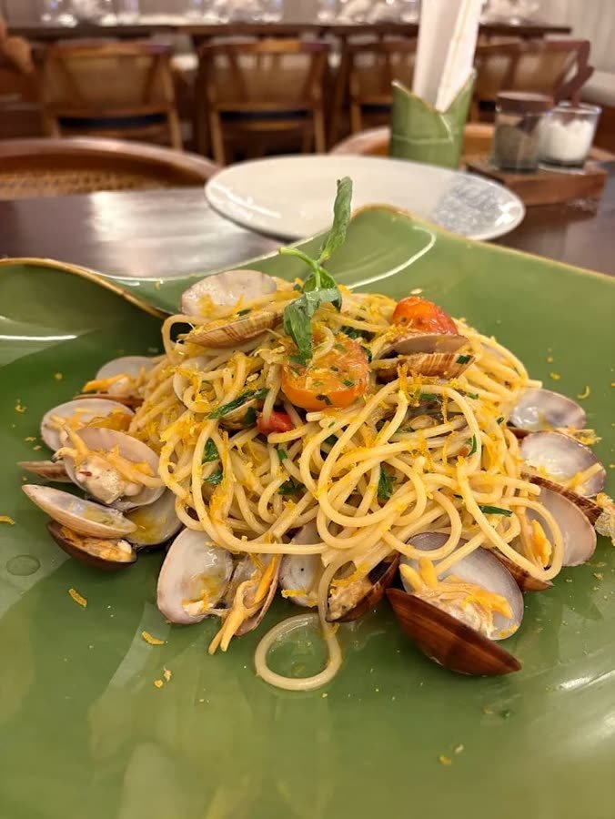 Spaghetti with Vongole and Bottarga, Artista Cucina Canggu